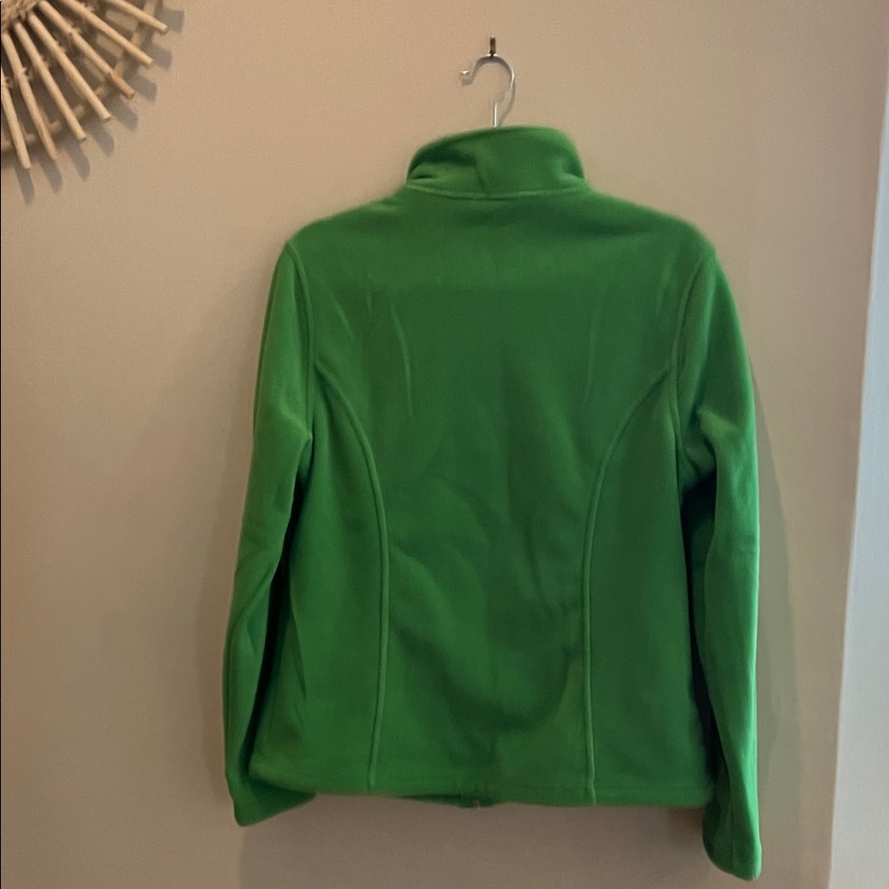 NWOT L.L. Bean Green Fleece Full-Zip Jacket, Women's Size S - Picture 4 of 5